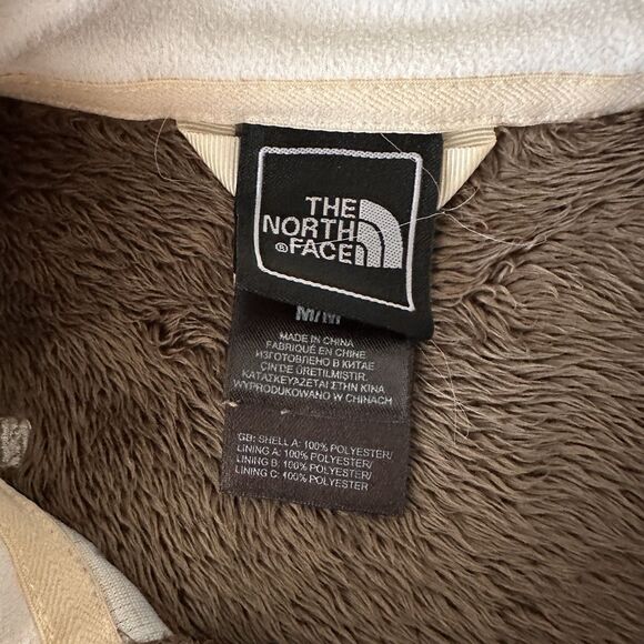 THE NORTH FACE Osito Fleece Jacket Womens MEDIUM Brown Borg Full Zip Fuzzy Coat - Picture 5 of 9